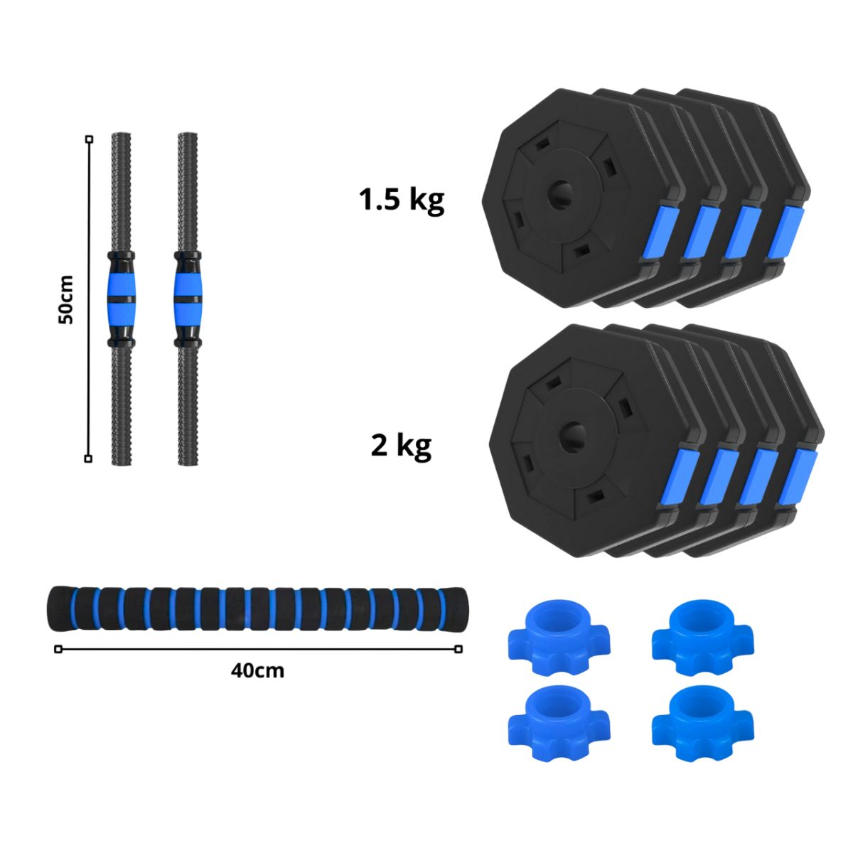 GENERICO - Kit De Pesas Ejercicio Mancuernas 15 kg Juego De Pesas