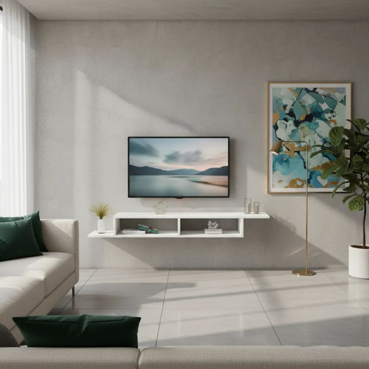 GENERICO - Repisa Flotante Mueble Mesa Tv Centro De Entretenimiento