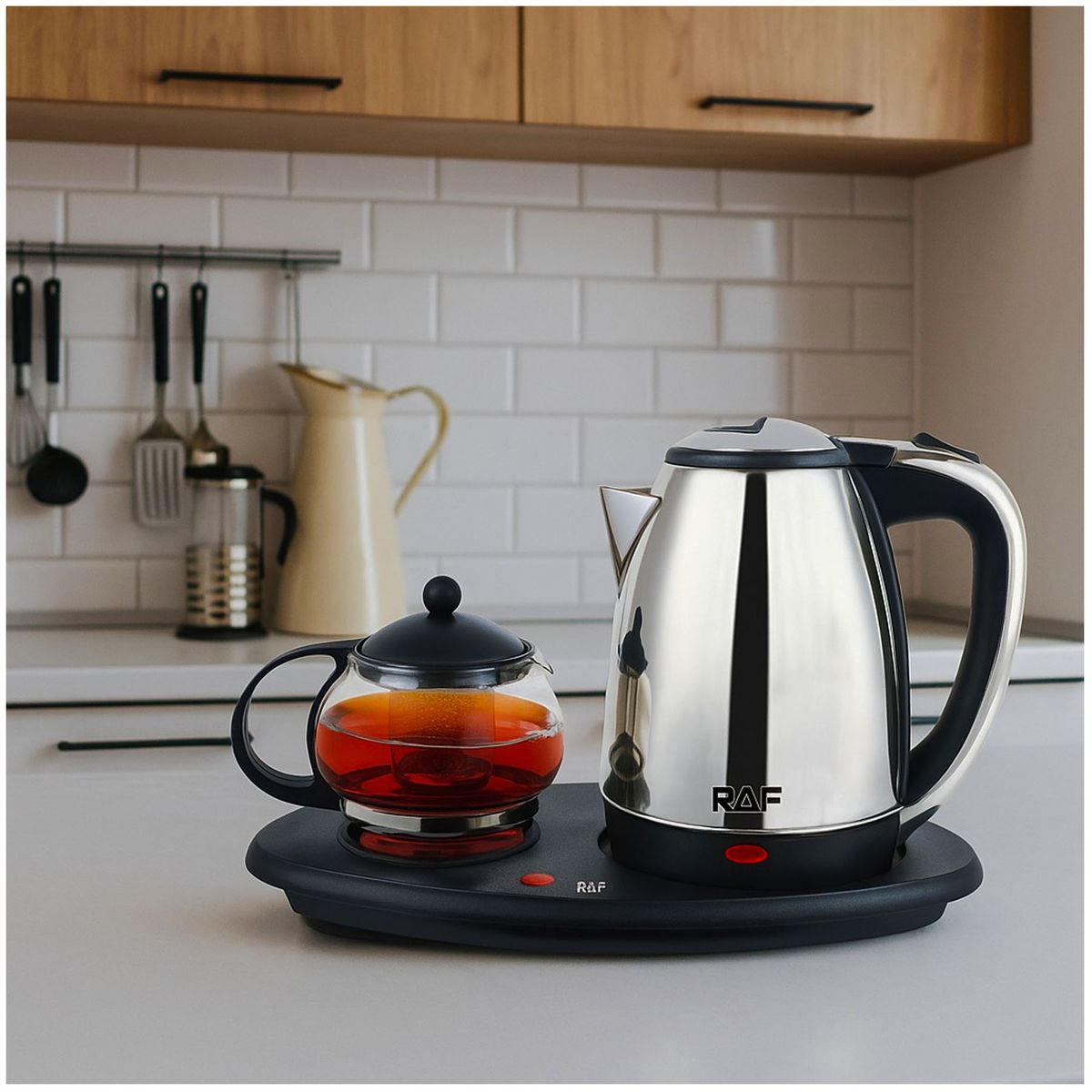 ONE PIXEL - Set Jarra Y Tetera Hervidora De Agua Electrica Multifuncional Moderna Infusiones Té