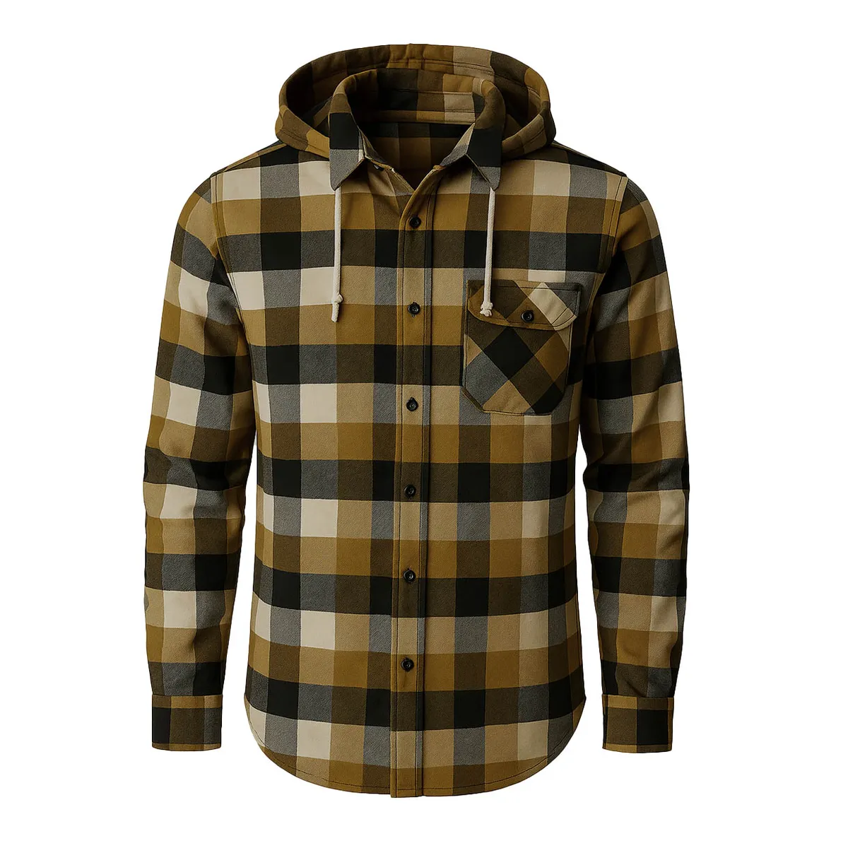 MODA EN CIRCUITO - CAMISA LEÑADORA PARA HOMBRE CON O SIN CAPOTA