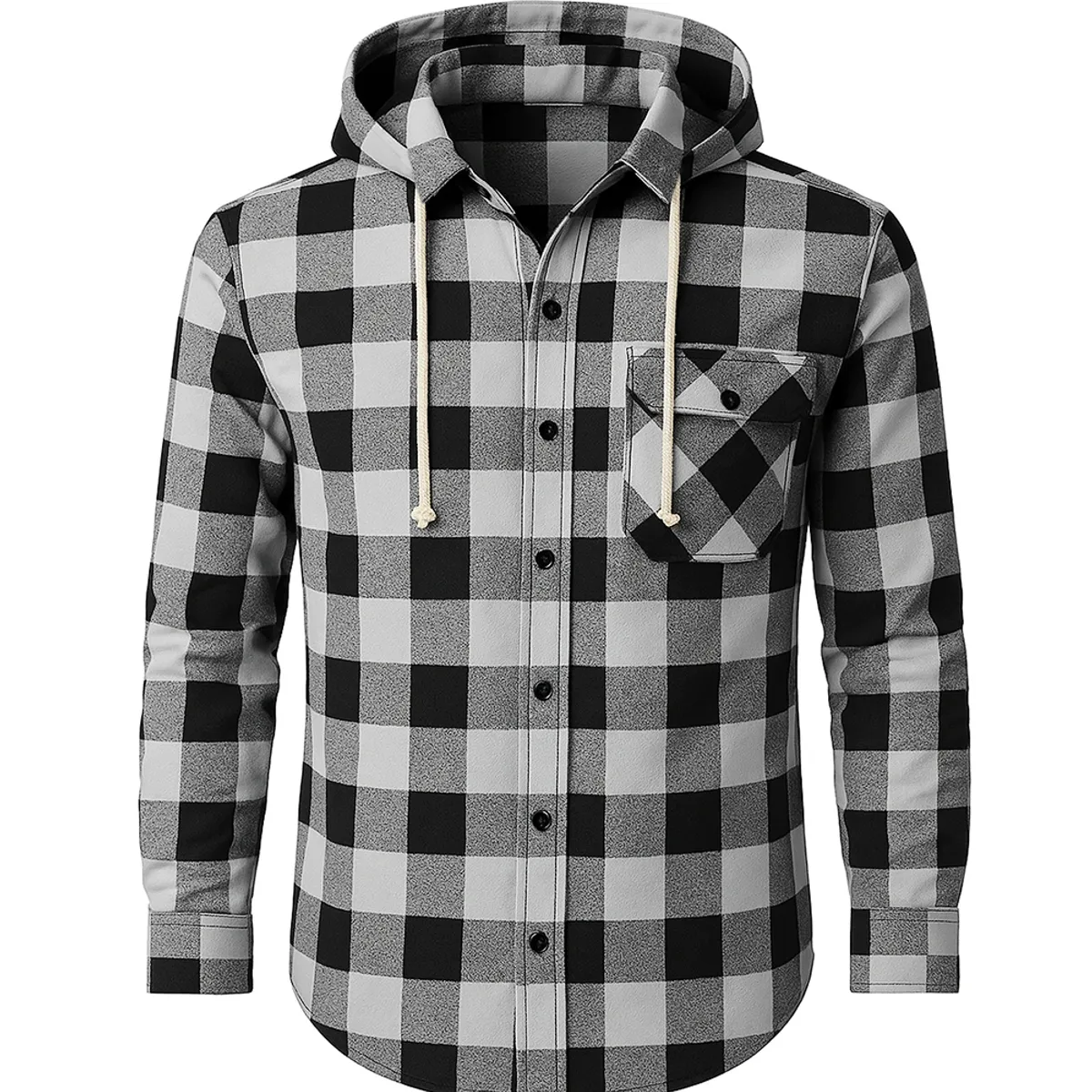 MODA EN CIRCUITO - CAMISA LEÑADORA PARA HOMBRE CON O SIN CAPOTA