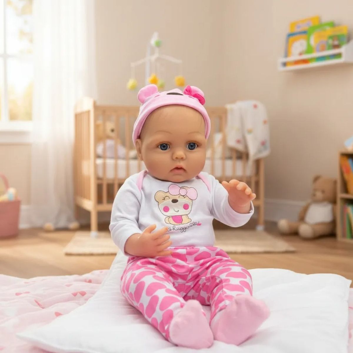 KIDSHOP - Muñeca Bebé Realista 55cm Silicona Y Accesorios M-646