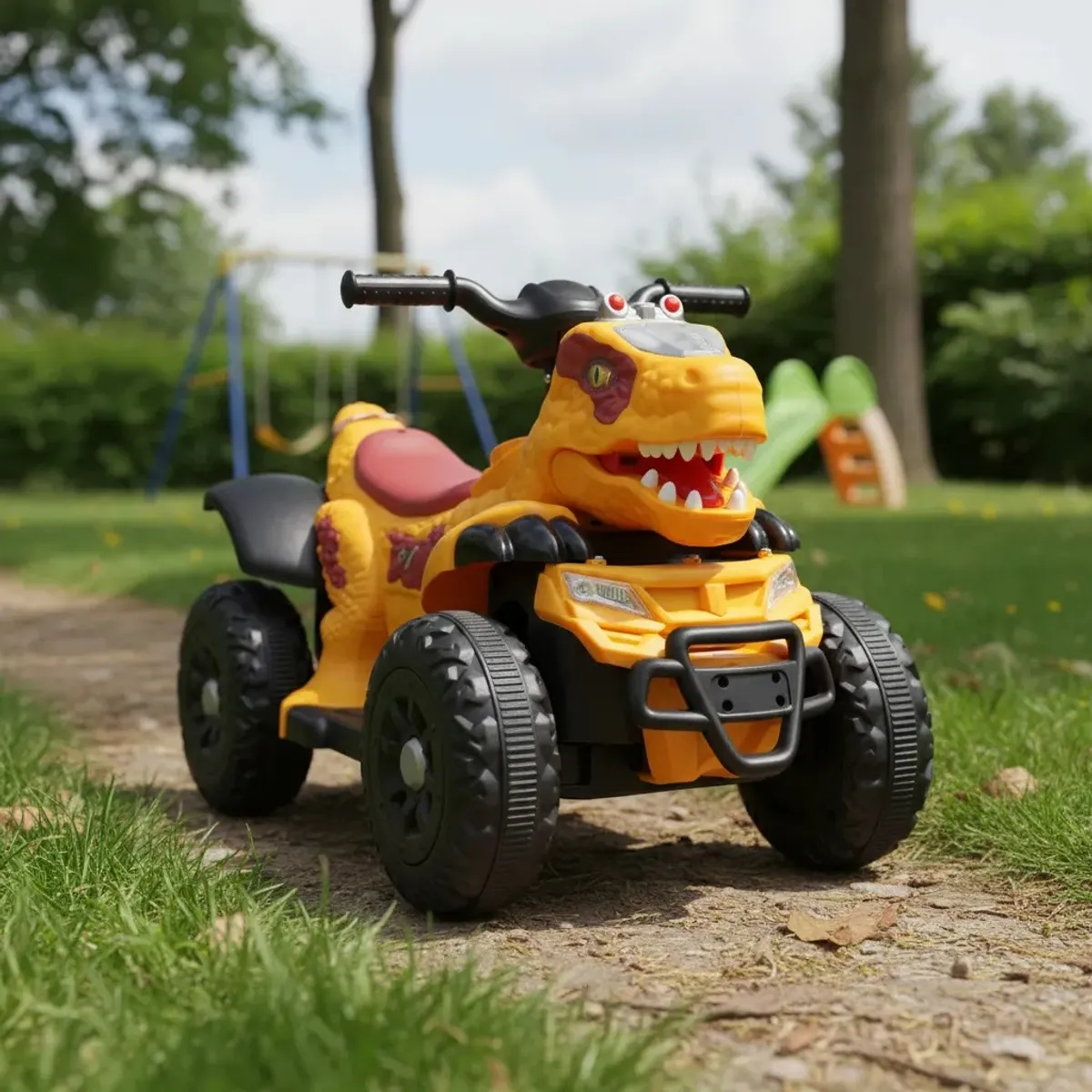 KIDSHOP - Cuatrimoto Eléctrica Niños Musica Luces Dino MT003-AM