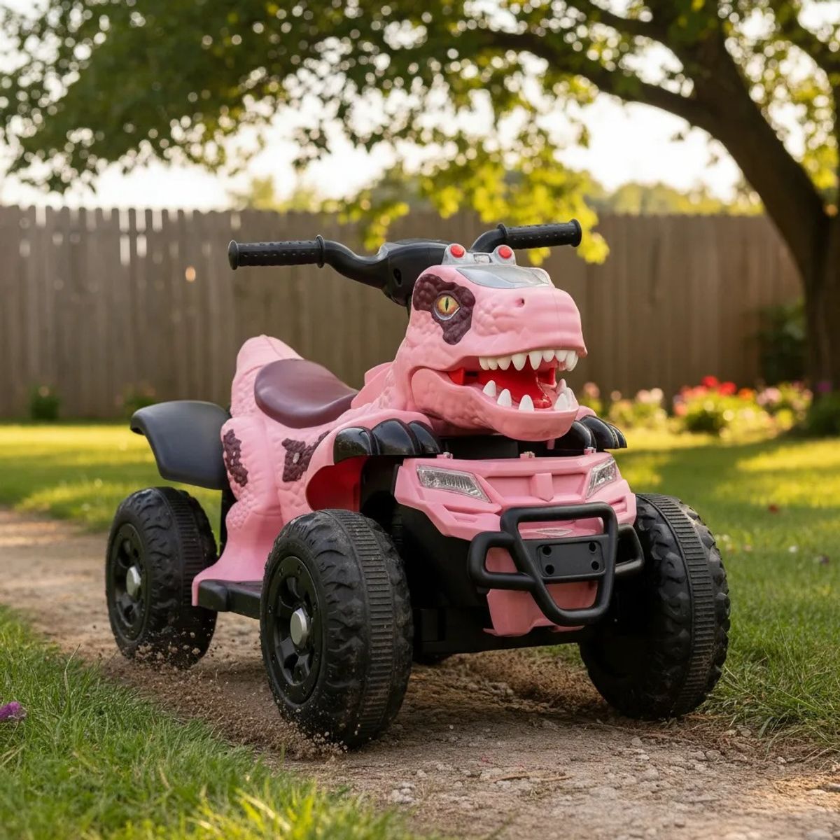 KIDSHOP - Cuatrimoto Eléctrica Niños Musica Luces Dino MT003-RS