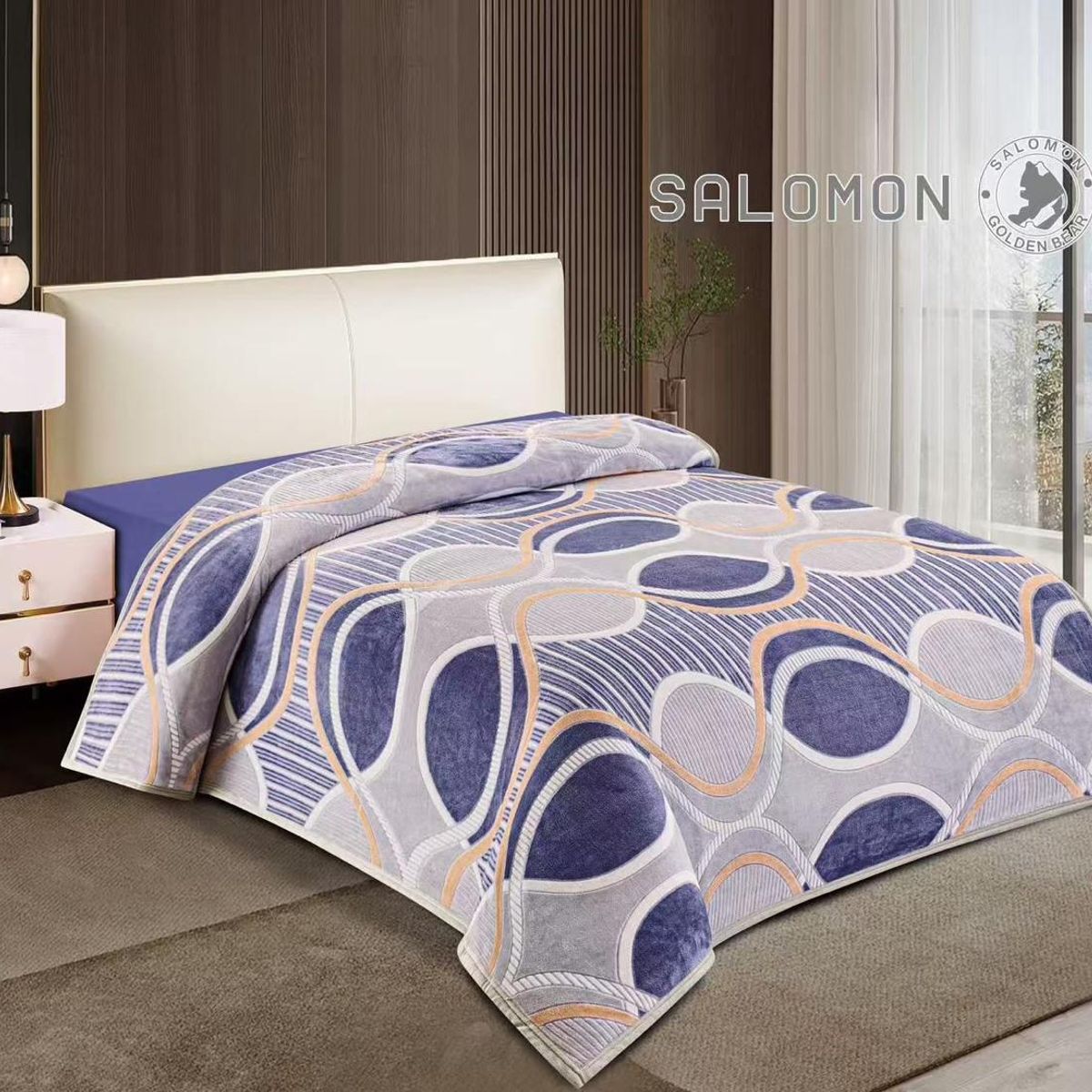 SALOMON - Manta Doble Faz Piel de Ángel + Sherpa para Cama Doble 180×220 cm  Extra Suave y Acolchada