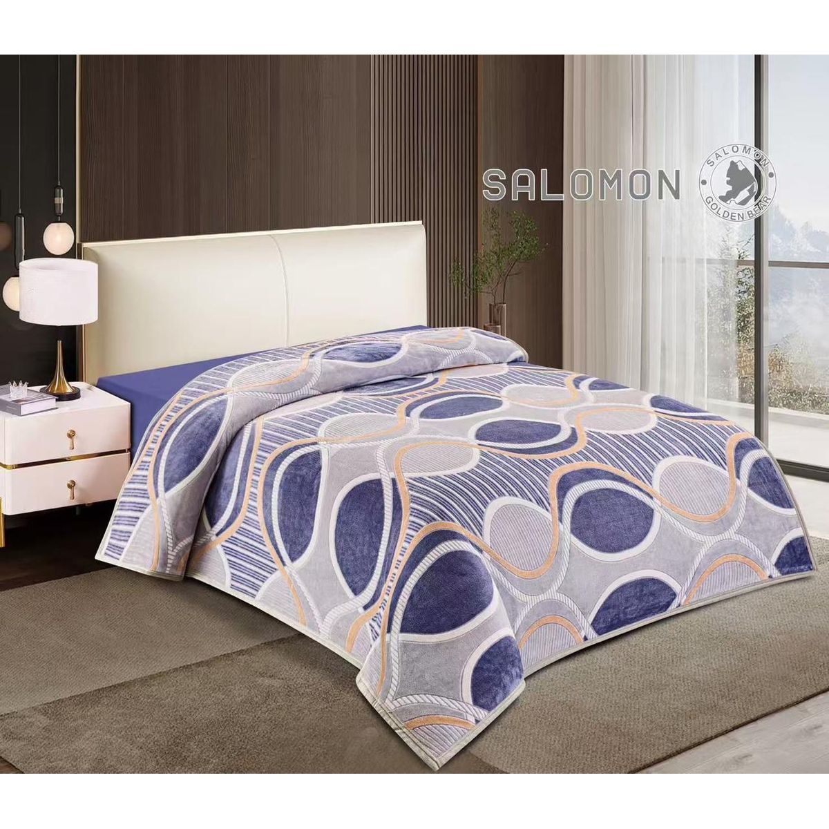 SALOMON - Manta Doble Faz Piel de Ángel + Sherpa para Cama Doble 180×220 cm  Extra Suave y Acolchada