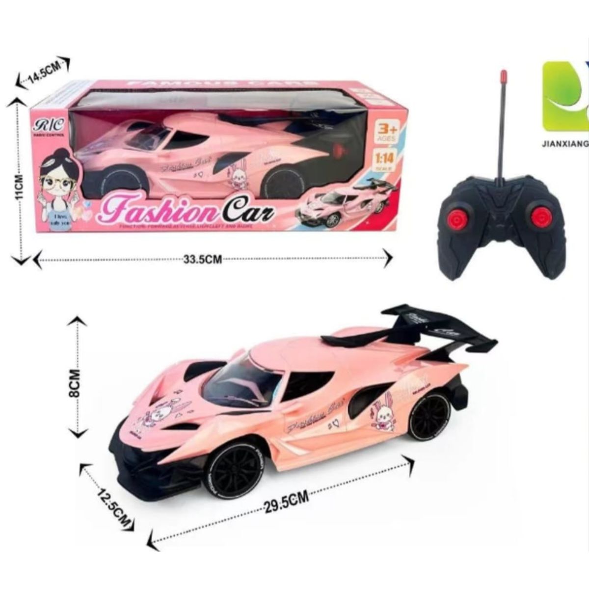 GENERICO - Carro a Control Remoto Rosa Fashion Car Juguete Para Niñas