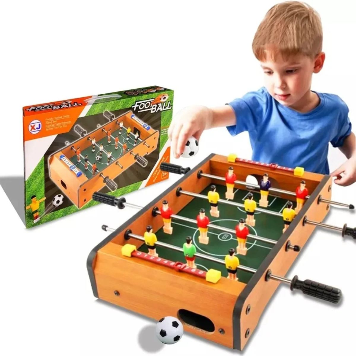 GENERICO - Futbolín De Mesa Infantil De Madera  Juego Familiar y De Entretenimiento