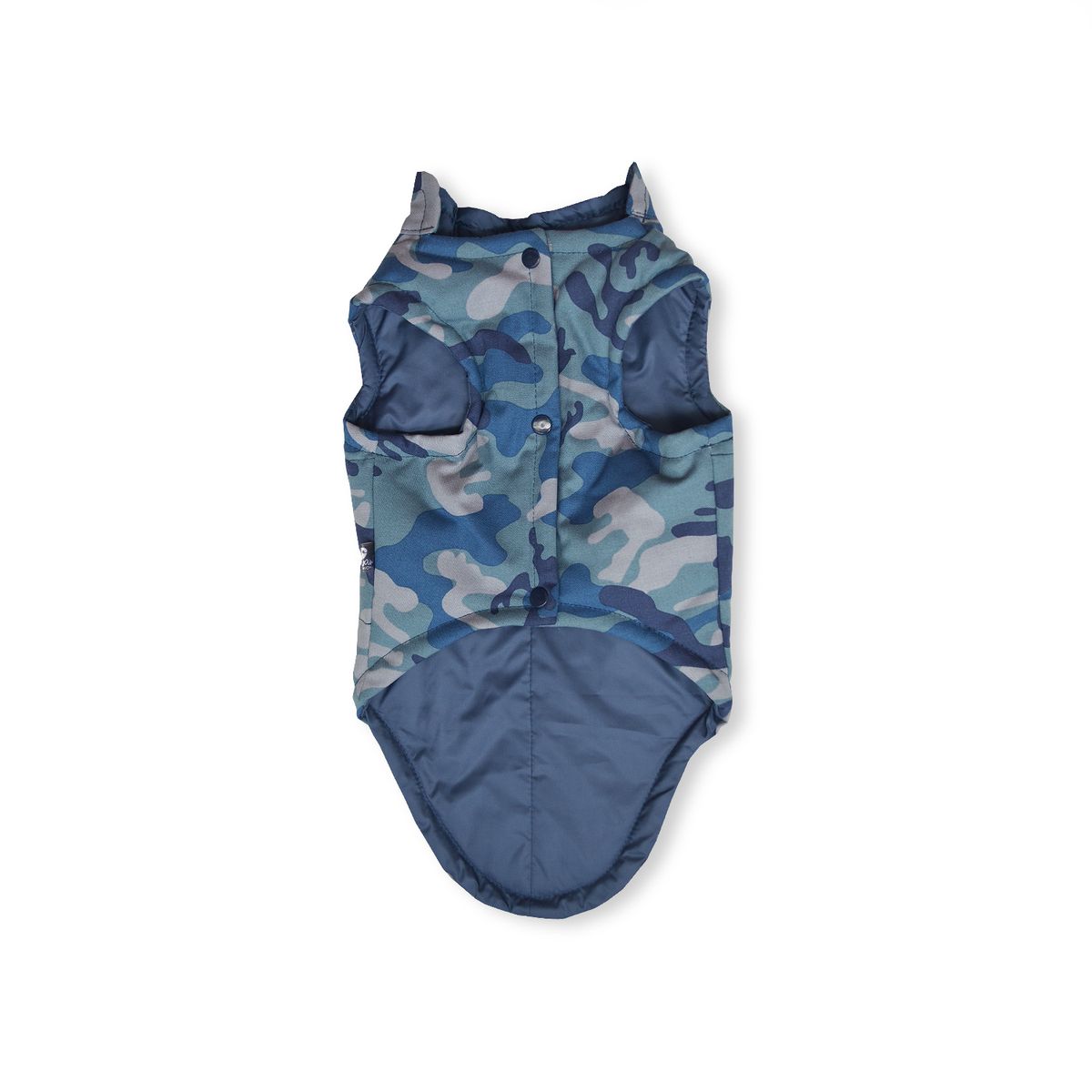 WAWAW - Chaleco L dril camuflado azules para larguitos