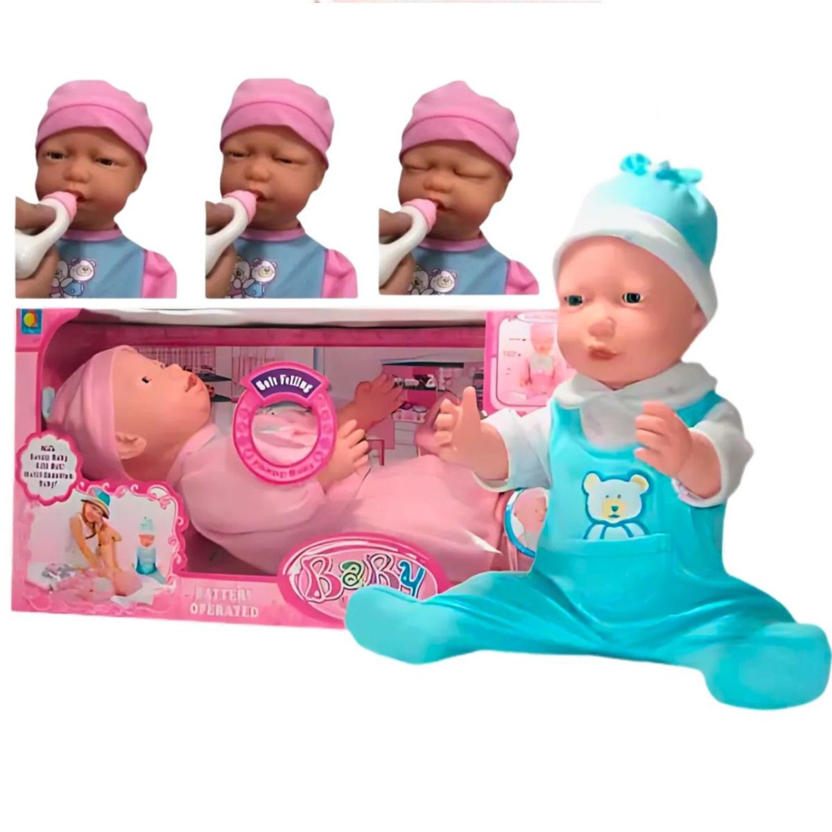 OTRAS MARCAS - Muñeca Bebe Realista Con Movimiento Facial Gestos Y Sonidos