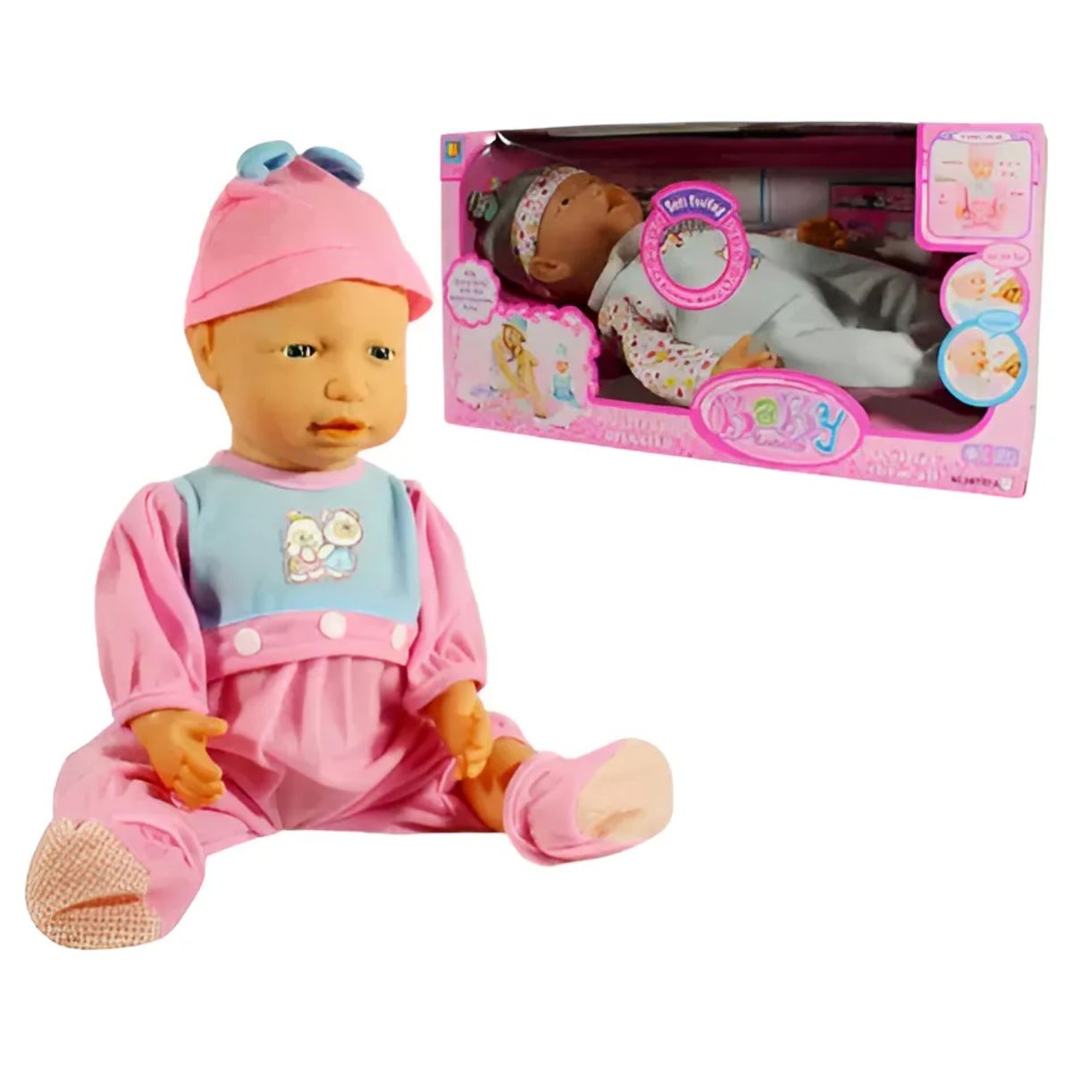 OTRAS MARCAS - Muñeca Bebe Realista Con Movimiento Facial Gestos Y Sonidos