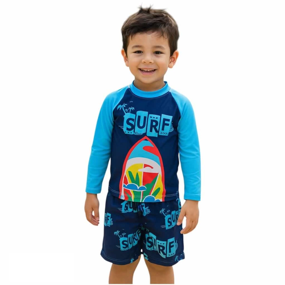 1AMIGO - Traje de baño Infantil Buzo y Pantaloneta - Surf