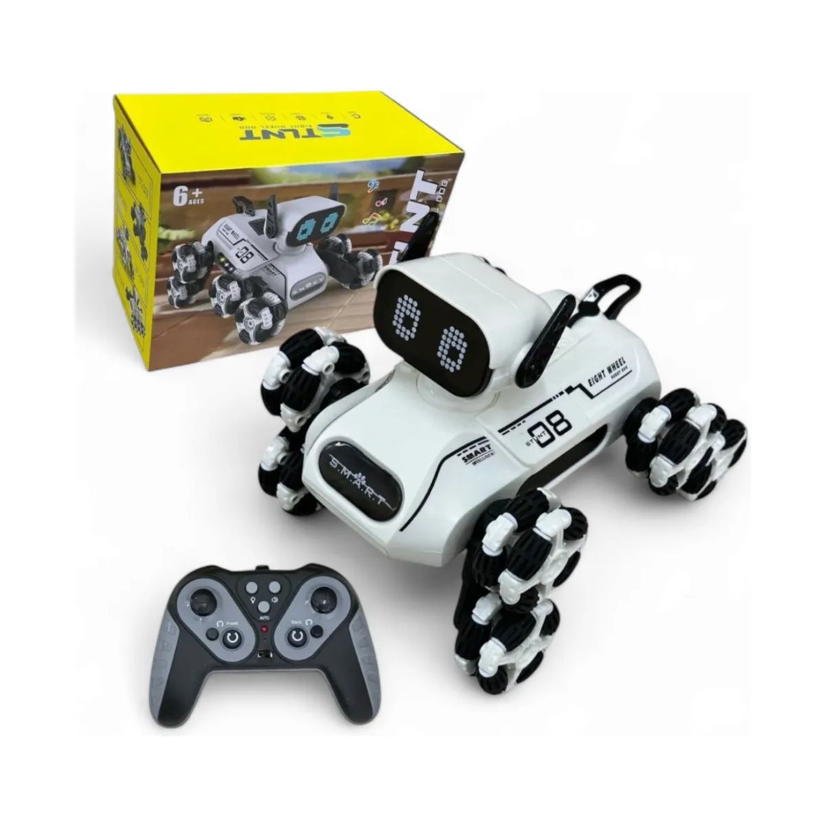 GENERICO - Robot Perro Acróbata 8 Ruedas