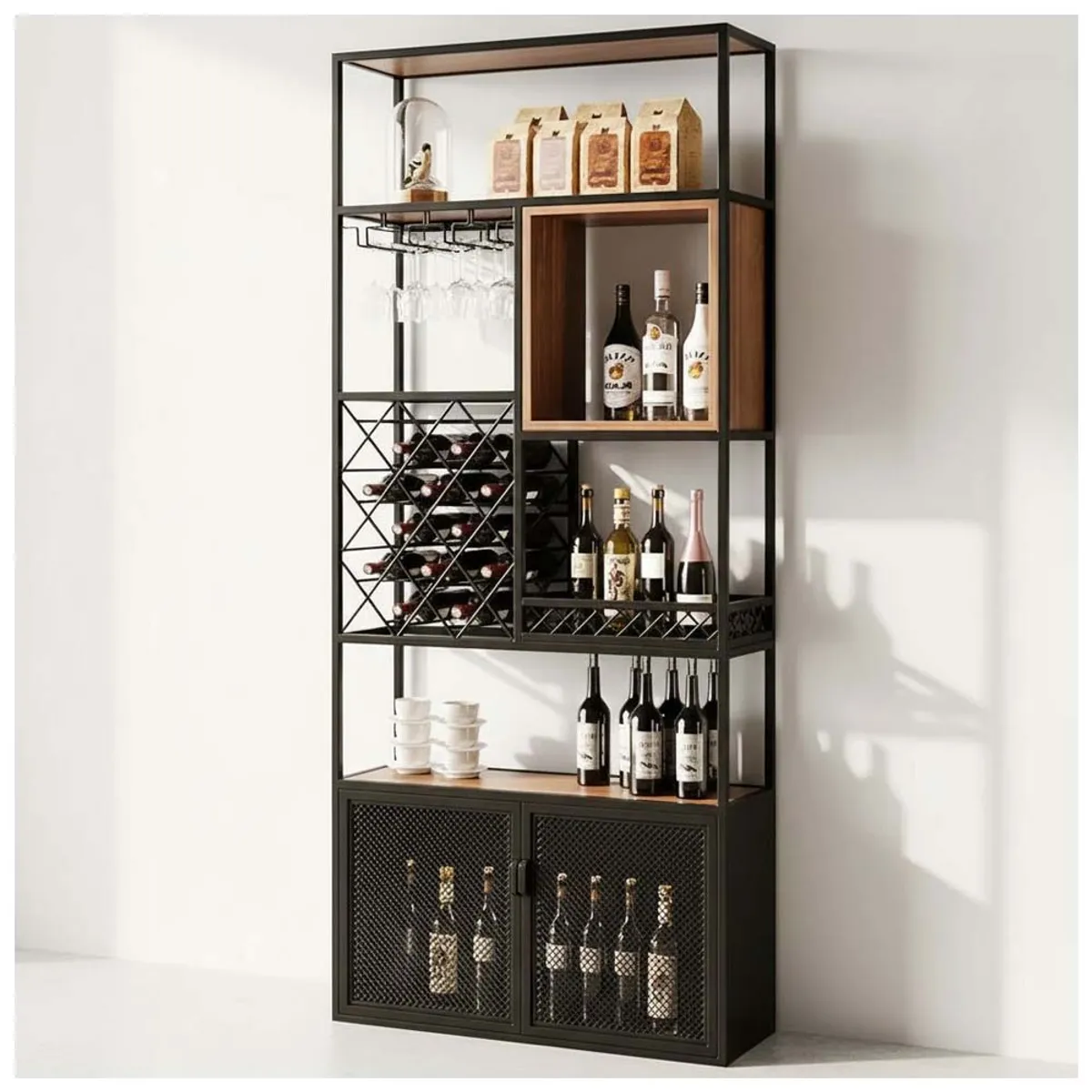 22 GRADOS DECORACION - Bar Kemet en Madera Roble y Metal 100cxm x 40cm
