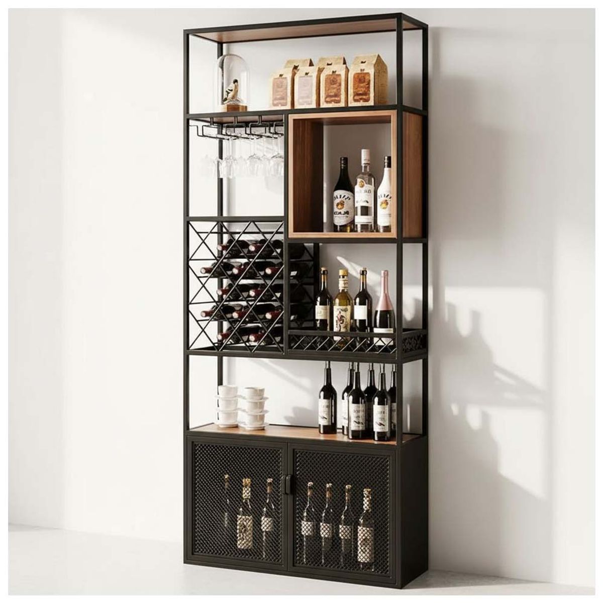 22 GRADOS DECORACION - Bar Kemet en Madera Roble y Metal 100cxm x 40cm