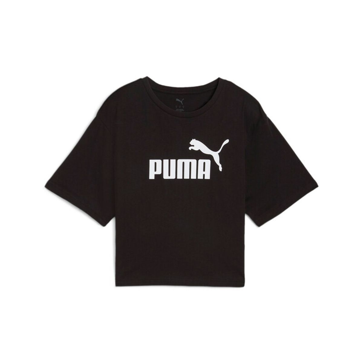 PUMA - Camisa Deportiva Puma Ess Cropped No.1 Logo Negro Para Mujer