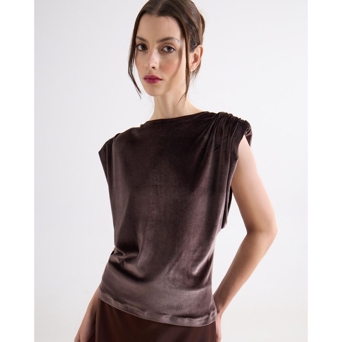 SEVEN SEVEN - Camiseta  Para Mujer Manga Corta Moda Color Café Marca Seven Seven #28096595