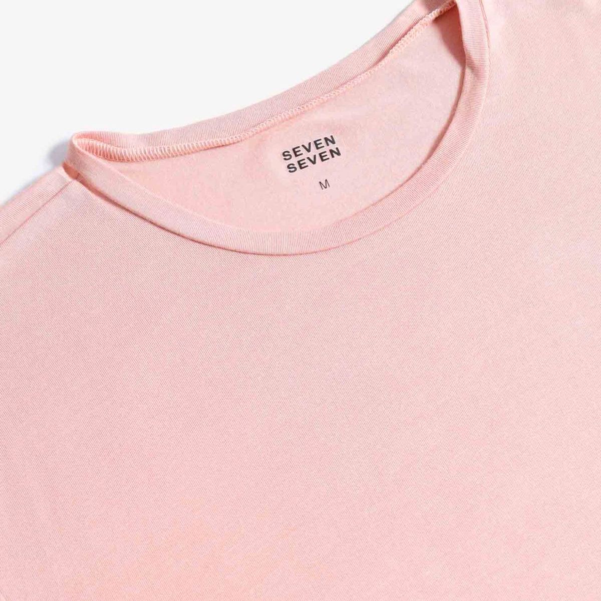 SEVEN SEVEN - Camiseta  Para Hombre Manga Corta Cuello Redondo Color Rosa Marca Seven Seven #45092843