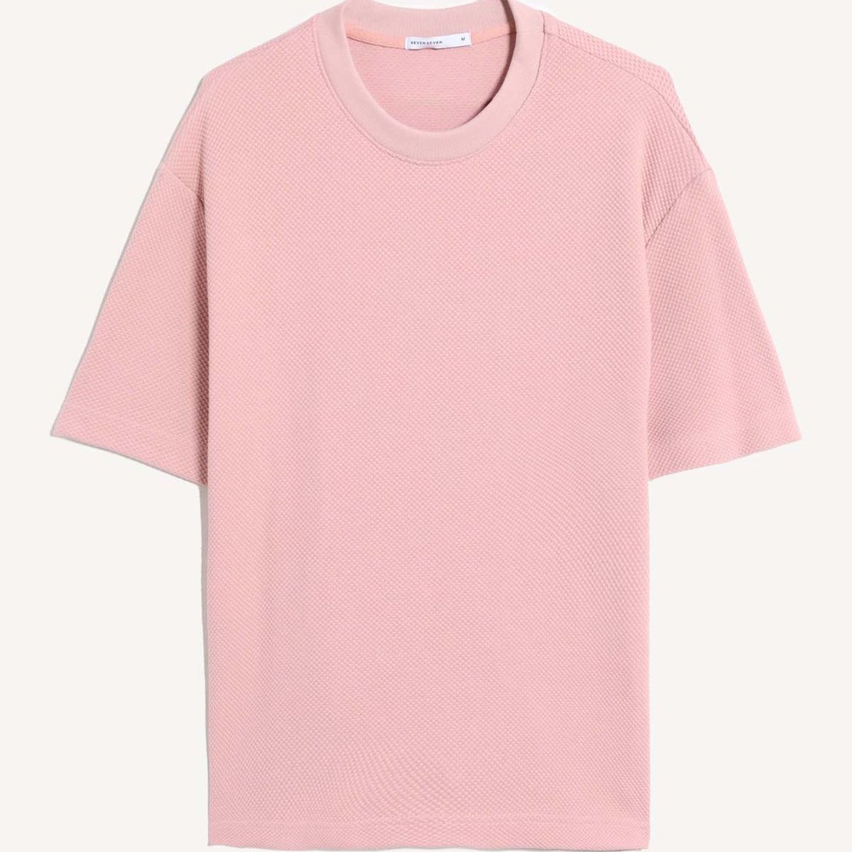 SEVEN SEVEN - Camiseta  Para Hombre Manga Corta Cuello Redondo Color Rosa Marca Seven Seven #45092831