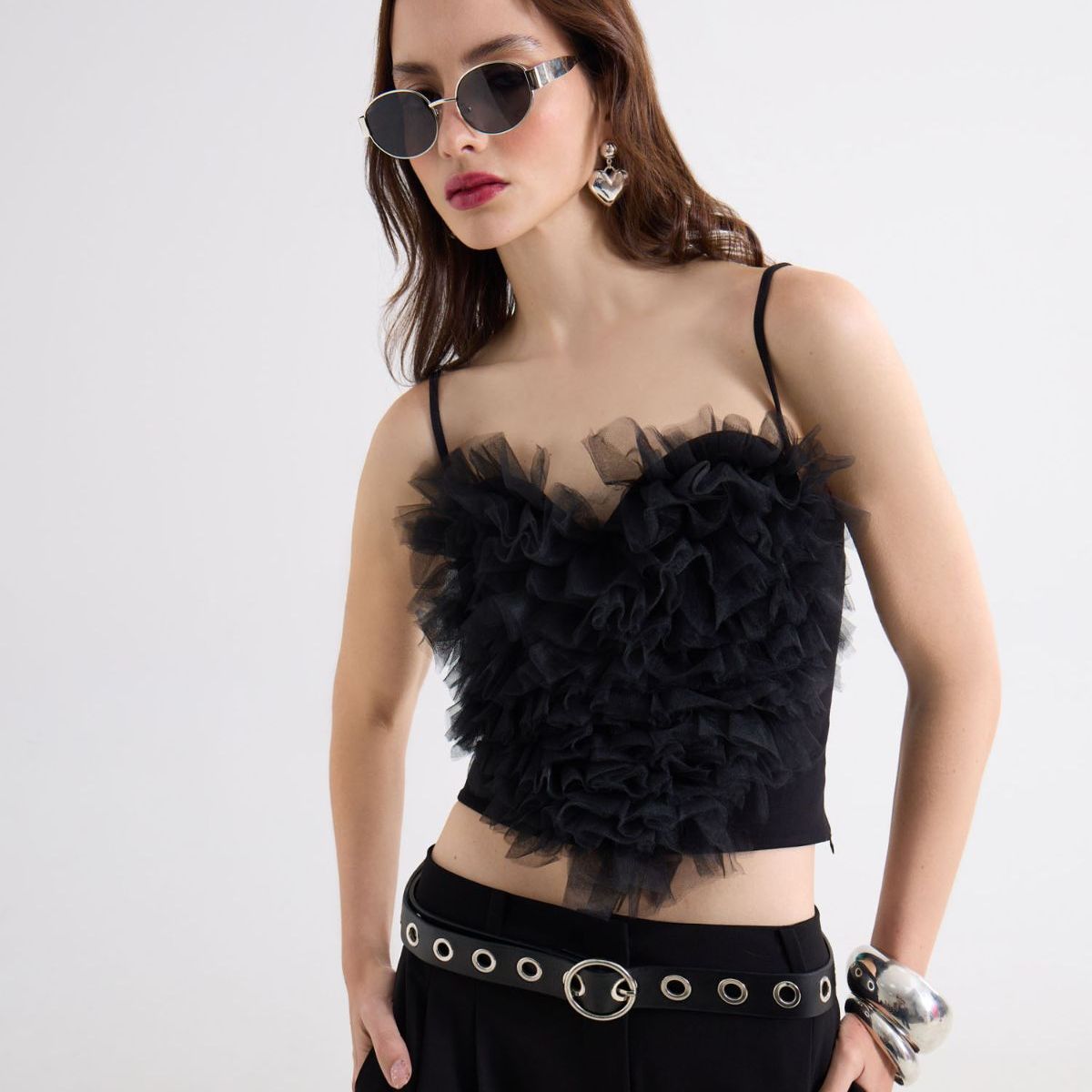 SEVEN SEVEN - Blusa  Para Mujer Manga Sisa Color Negro Marca Seven Seven #28124160