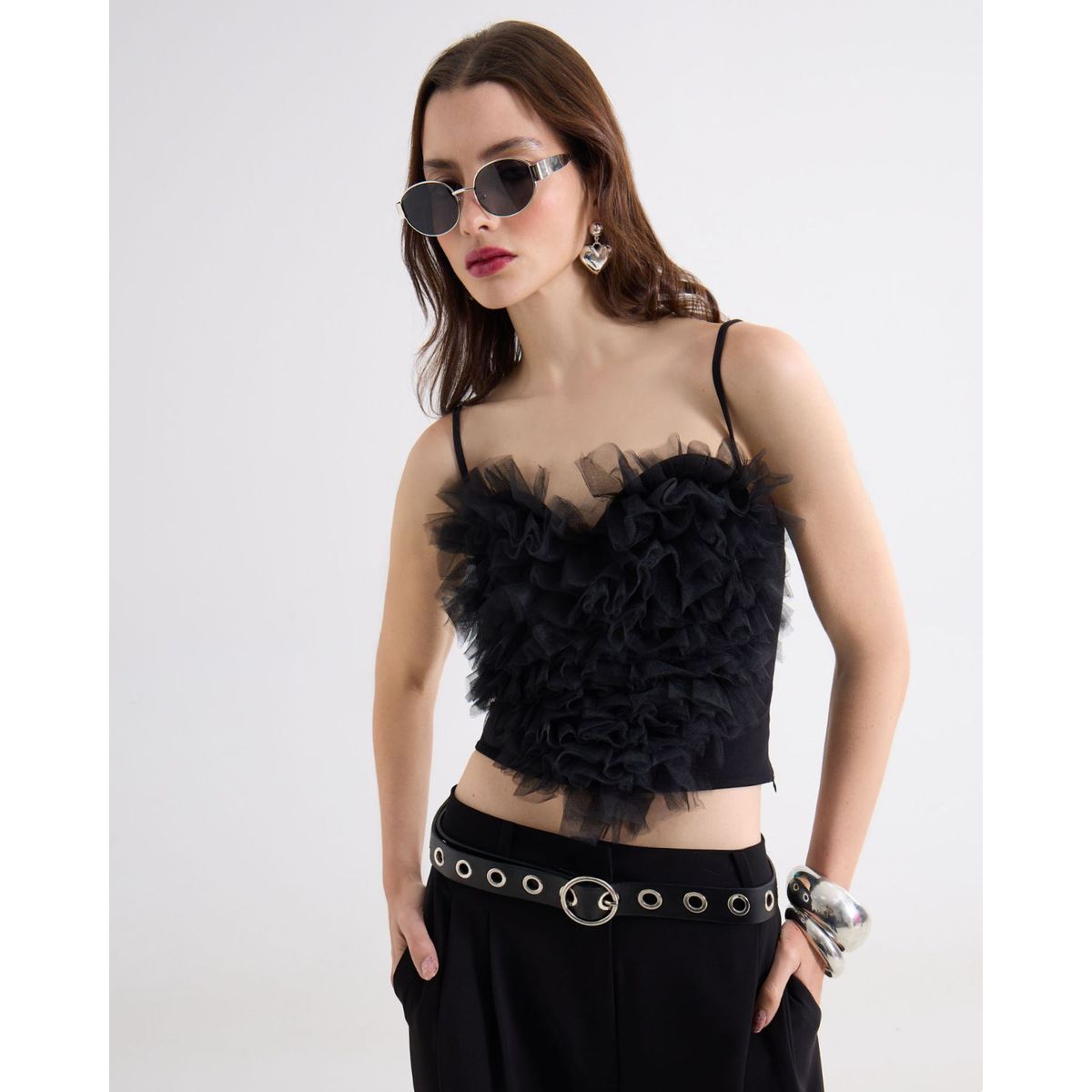 SEVEN SEVEN - Blusa  Para Mujer Manga Sisa Color Negro Marca Seven Seven #28124160