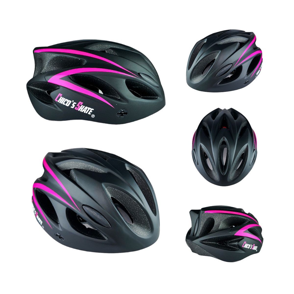 ROLLER - Patines En Linea Semiprofesionales Kit Roller Skate Con Protecciones Fucsia XS 27 Ajustables a 30