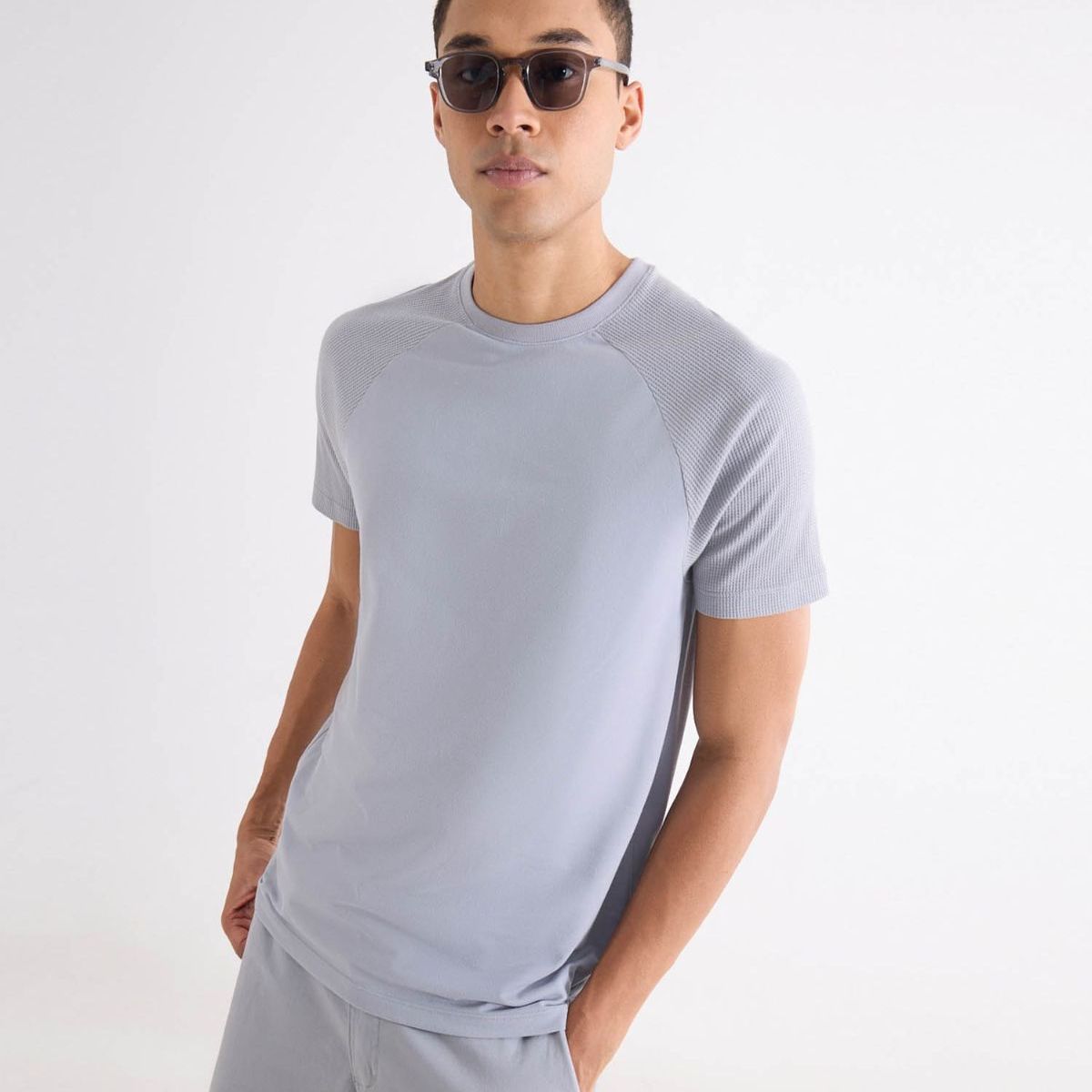 SEVEN SEVEN - Camiseta  Para Hombre Manga Corta Cuello Redondo Color Azul Marca Seven Seven #45092835