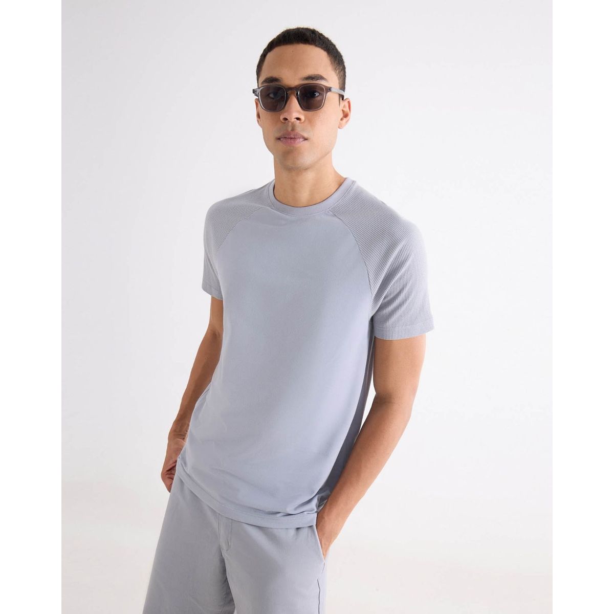 SEVEN SEVEN - Camiseta  Para Hombre Manga Corta Cuello Redondo Color Azul Marca Seven Seven #45092835