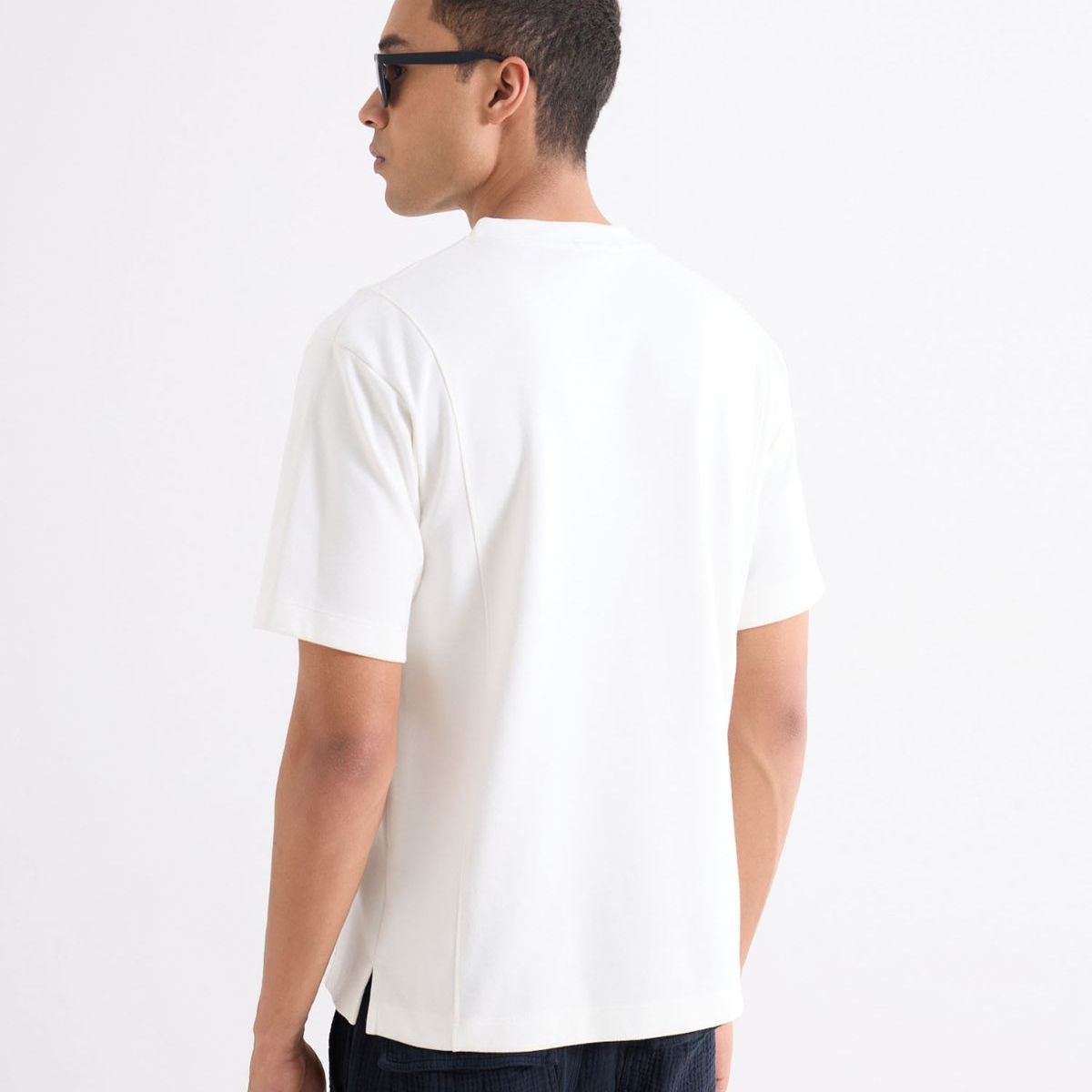 SEVEN SEVEN - Camiseta  Para Hombre Manga Corta Cuello Redondo Color Marfil Marca Seven Seven #45092809