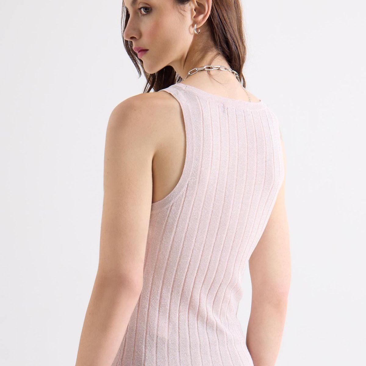 SEVEN SEVEN - Camiseta Acanalada De Tirantes  Para Mujer Rosa Seven Seven
