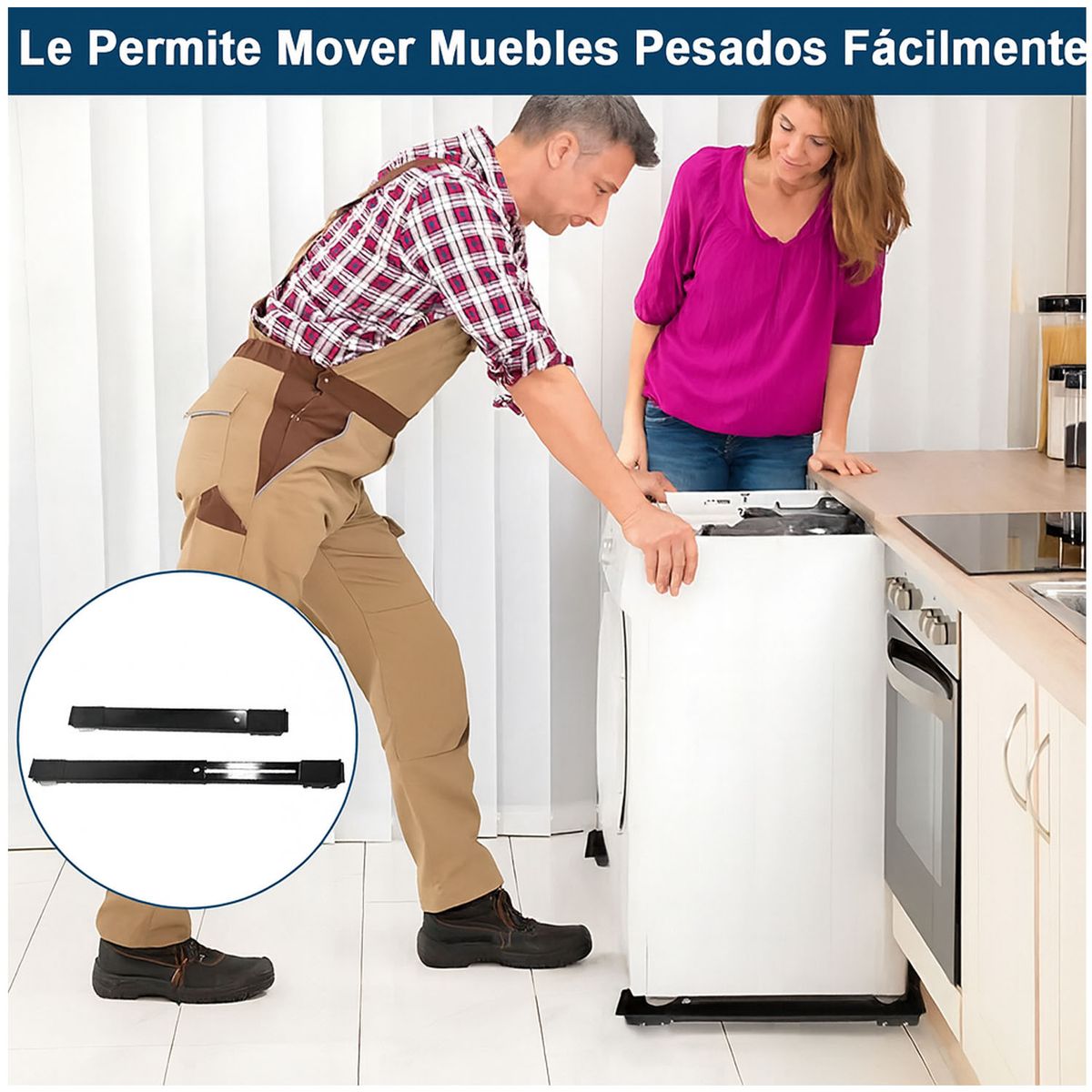 ONE PIXEL - Base Soporte Para Lavadoras Neveras Muebles Ruedas Ajustable