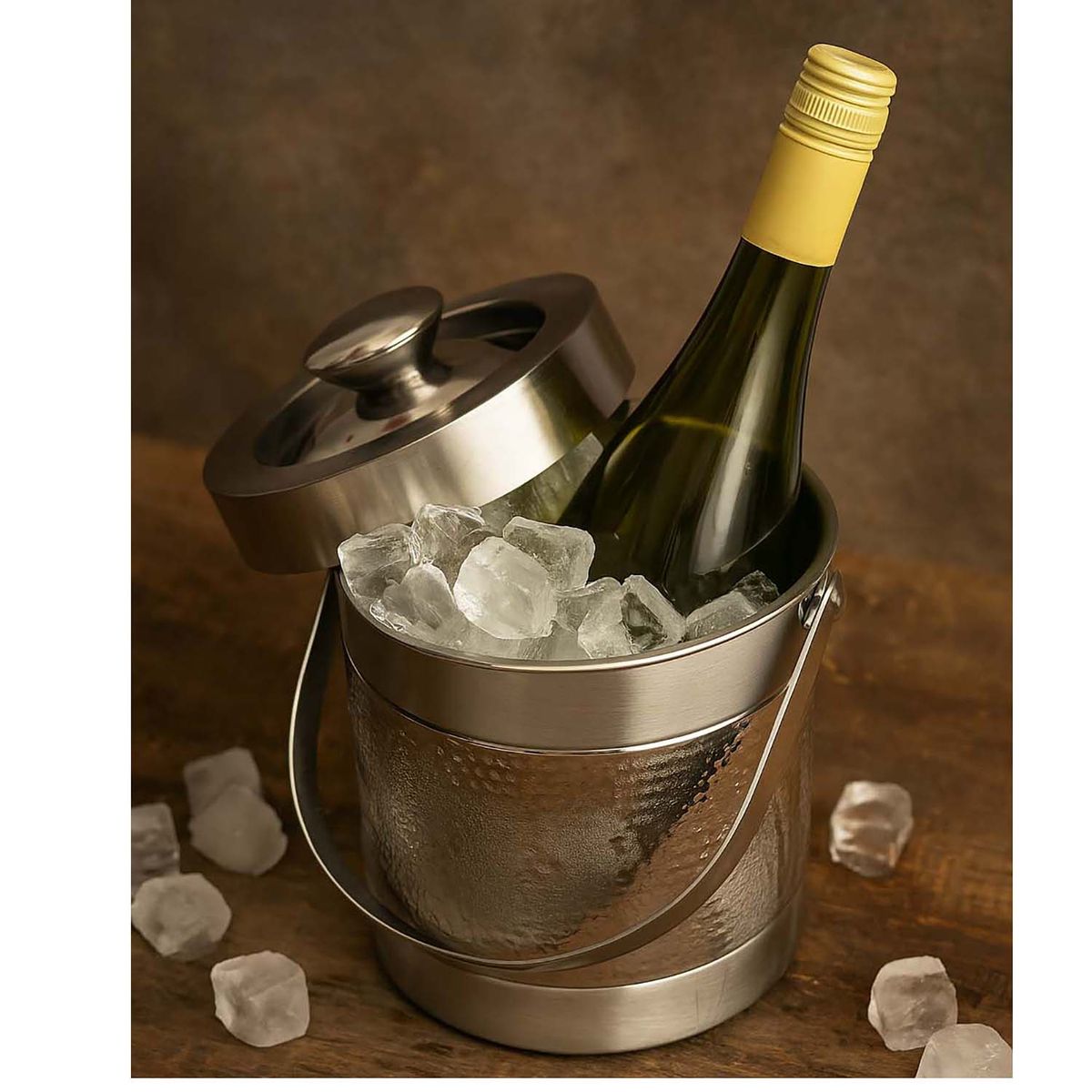 ALUMAR - HIELERA ACERO INOXIDABLE MARTILLADA