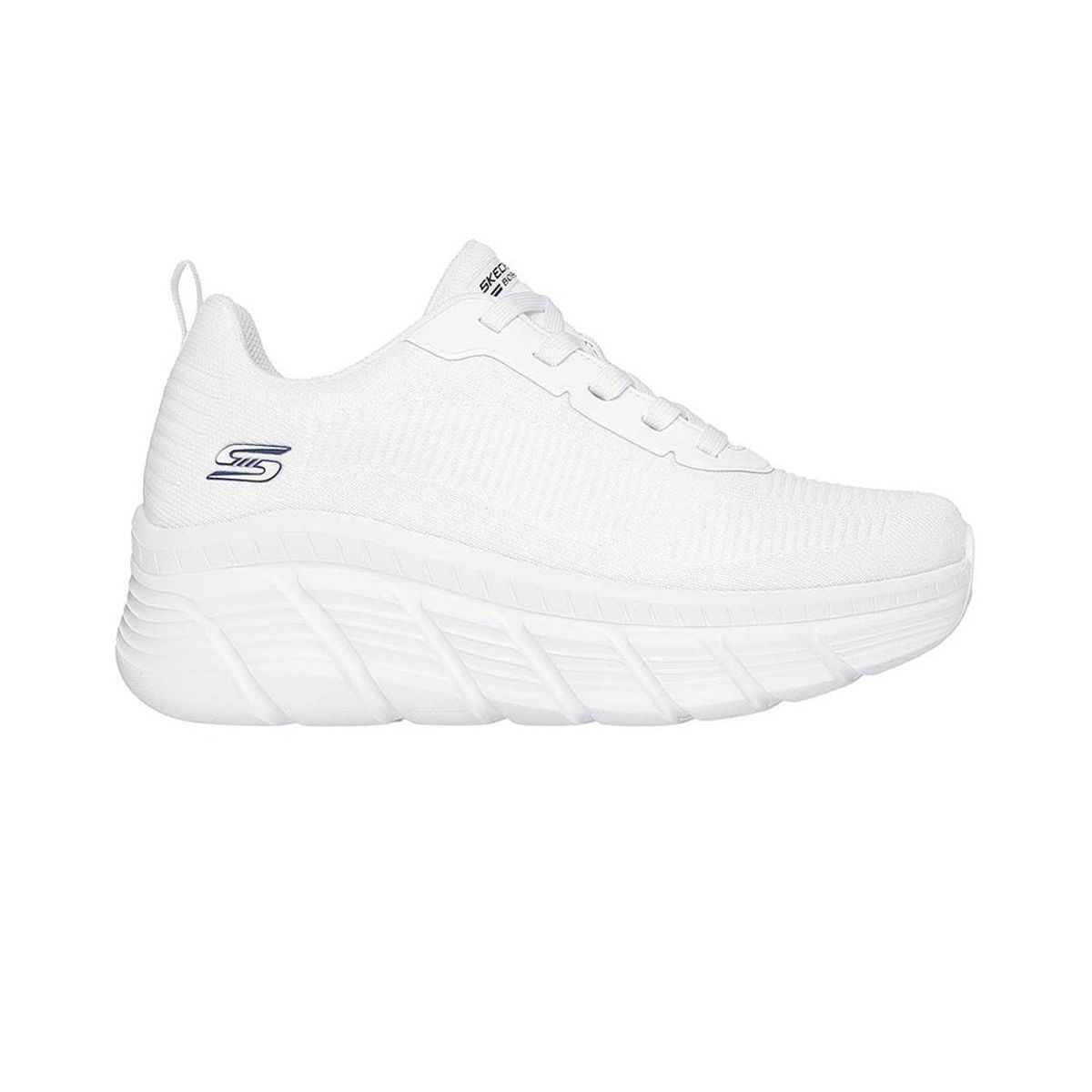 SKECHERS - Tenis Skechers Hombre Bobs B Flex Hi Memory Foam Blanco