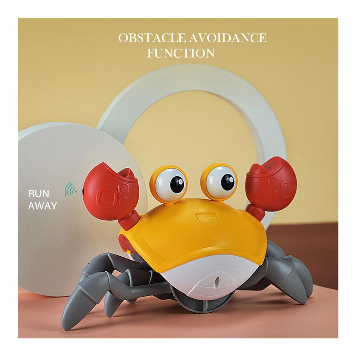 GENERICO - Juguete de cangrejo para gatear con luz para niños pequeños