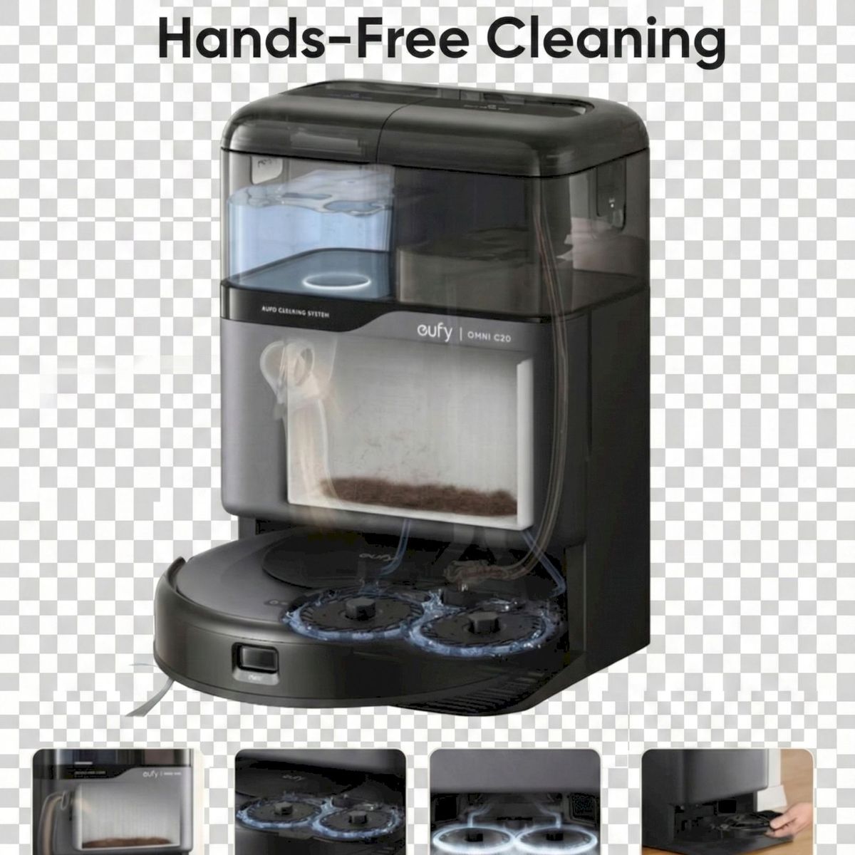 ANKER - Robot aspiradora y trapero Eufy C20 con base de autolimpieza 5 en 1