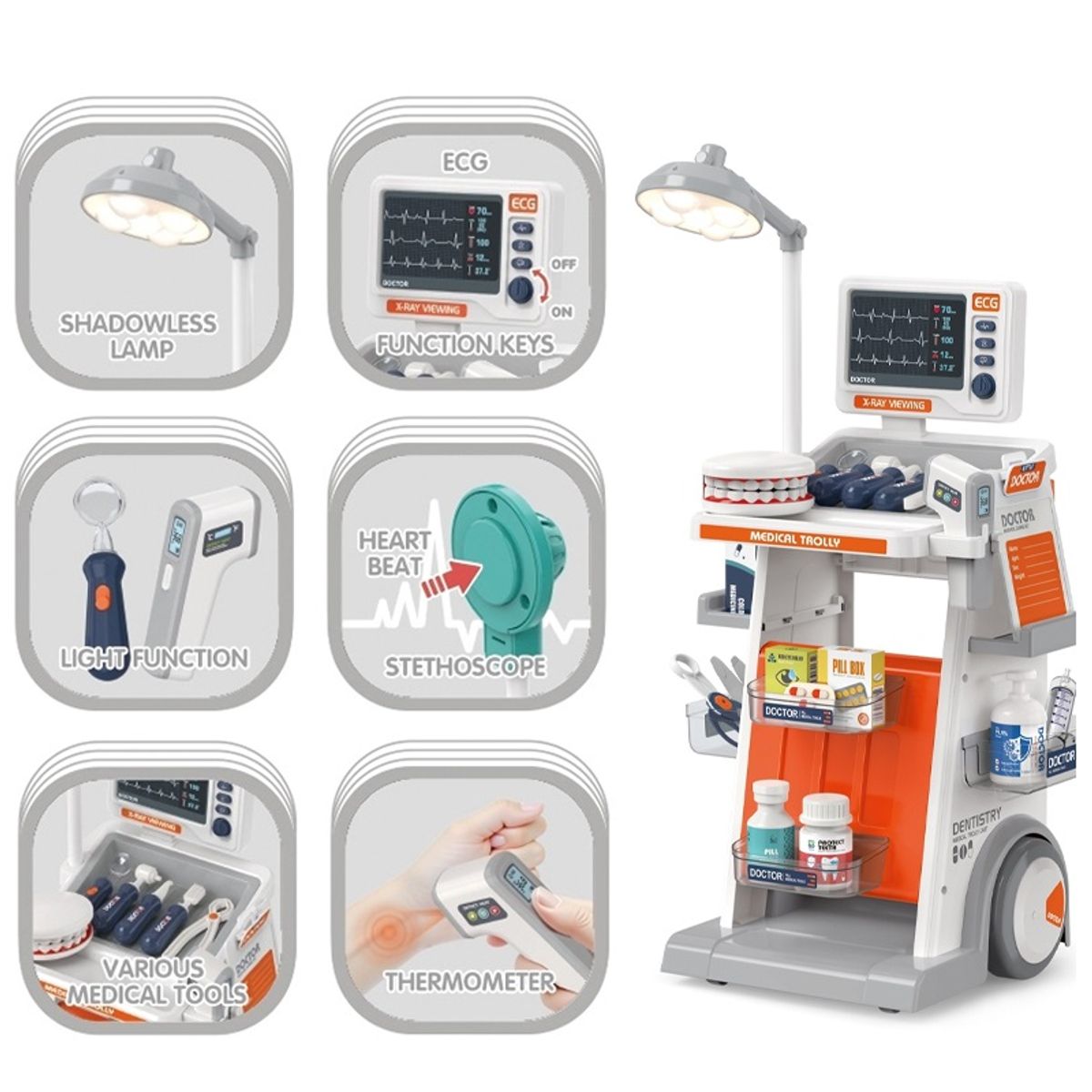 GENERICO - Set Médico y Odontológico estación médica niños 30 pzs