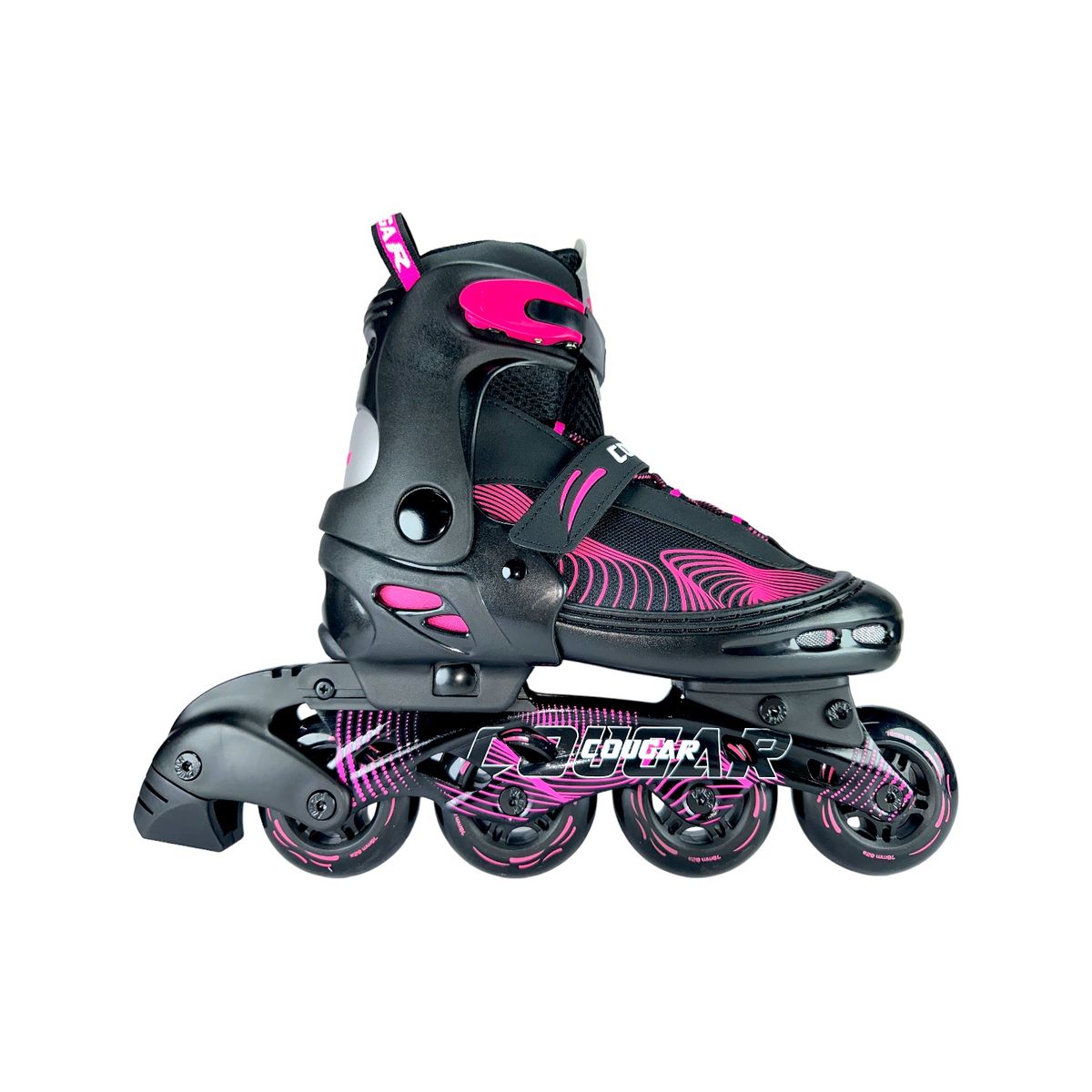 COUGAR - Patines En Linea Semiprofesionales Cougar RP Fucsia M 34 Ajustables a 37
