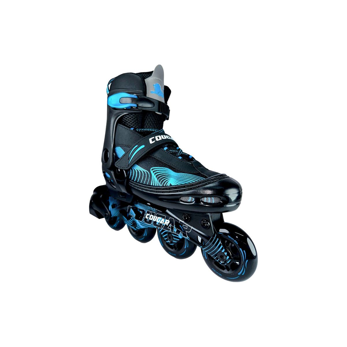 COUGAR - Patines En Linea Semiprofesionales Cougar RP Azul M 34 Ajustables a 34