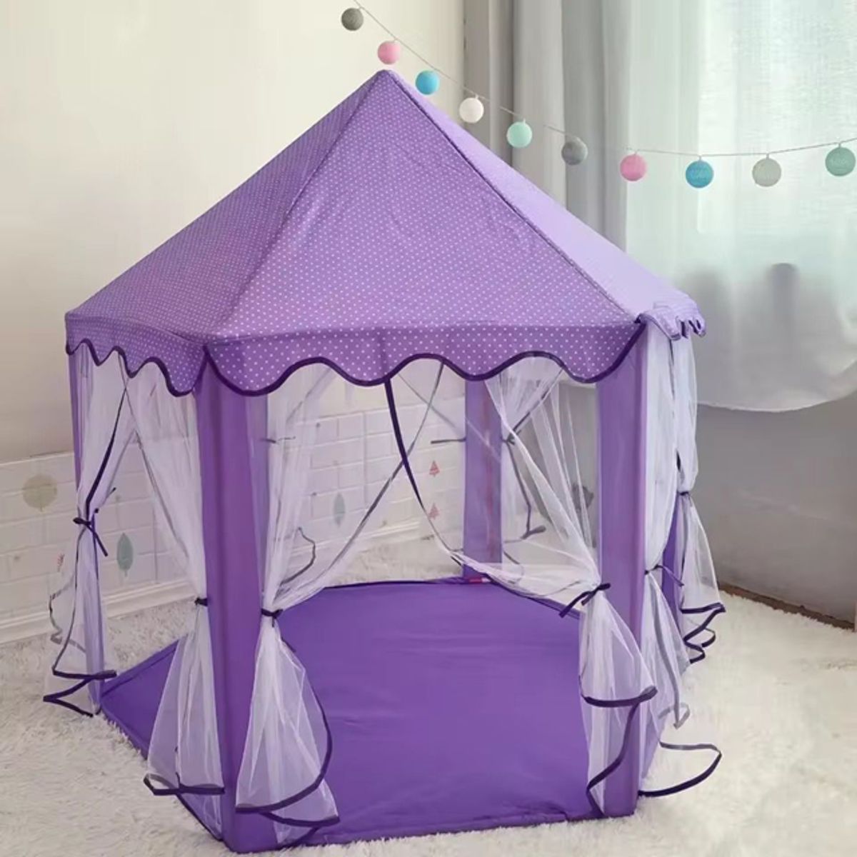 GENERICO - Carpa tipo castillo para niños color Morado