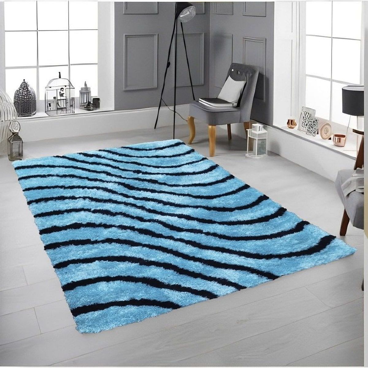 MITAPETE COM - Tapete Alfombra Sala  120 X 170cms Turquesa