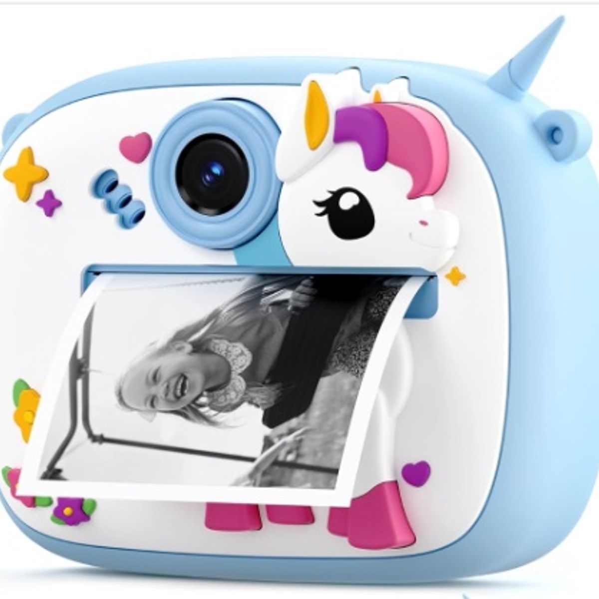 GENERICO - Camara de impresión instantánea para niños con cubierta de silicona de 2.4 pulgadas doble lente