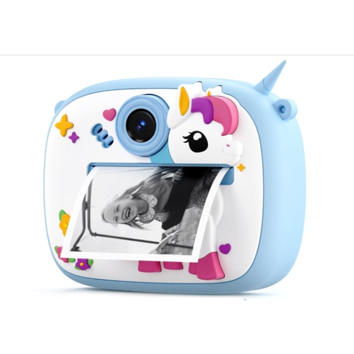 GENERICO - Camara de impresión instantánea para niños con cubierta de silicona de 2.4 pulgadas doble lente