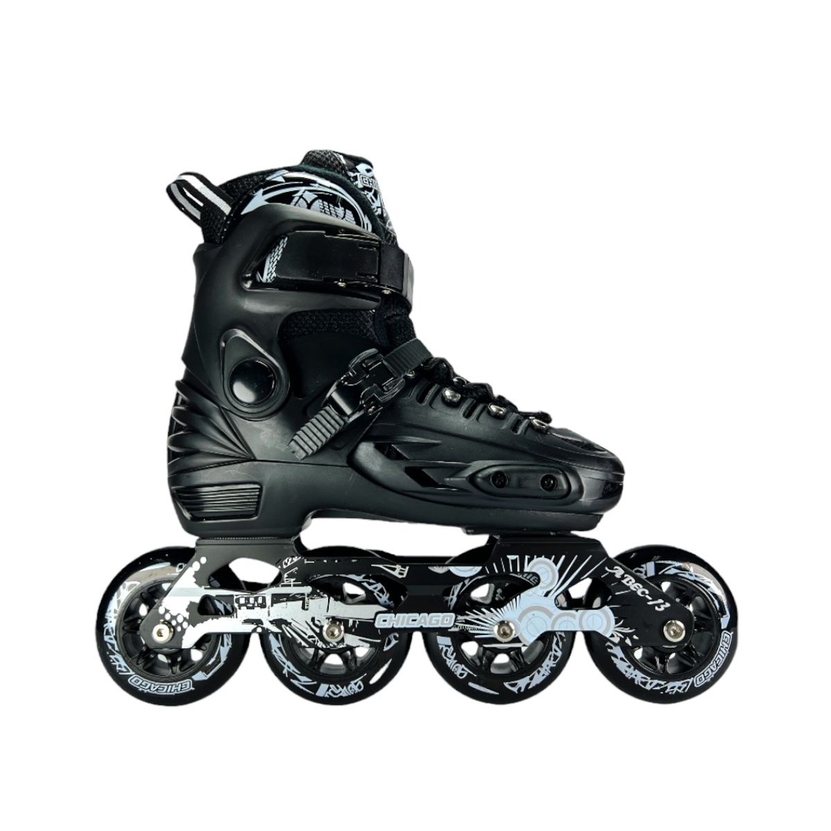 CHICAGO - Patines En Linea Semiprofesionales Chicago Magic Con Maleta Negro L 38 Ajustables a 41