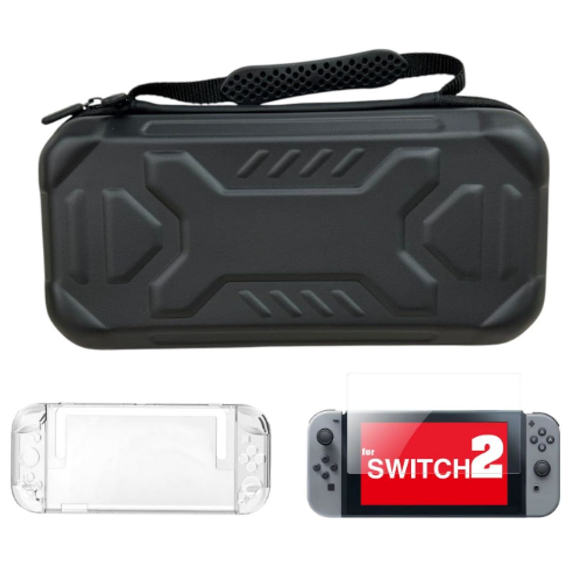 GENERICO - Estuche Relieve + Acrilico + Vidrio Compatible Switch 2