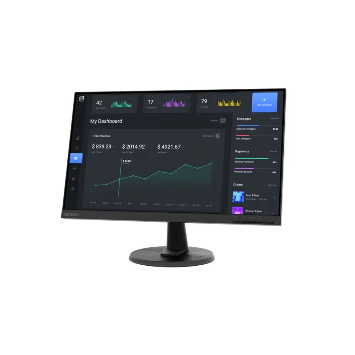 LENOVO - Monitor Lenovo ThinkVision C24-40  238 Full HD  75Hz  AMD FreeSync  HDMIVGA  63DCKAR6LA