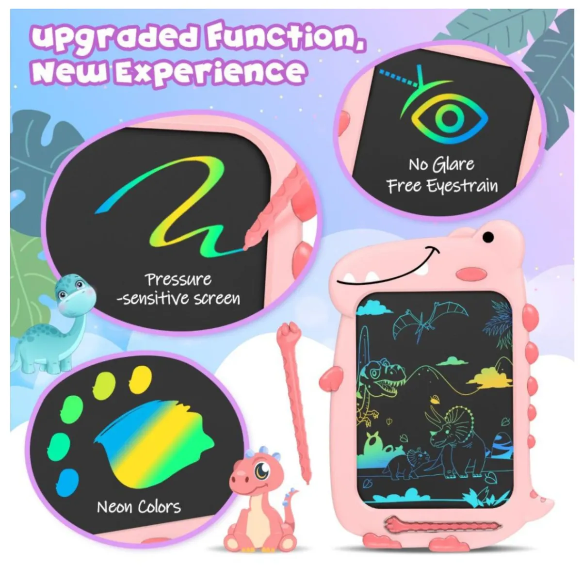 COLME TECHNOLOGY HOME - Tableta Magica Escritura Digital Infantil 10inch Dionosaurio