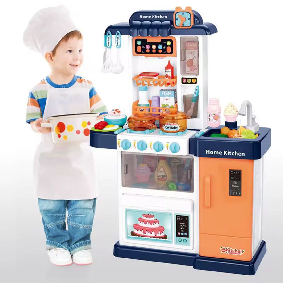 GENERICO - Cocina Didáctica Home Kitchen Azul para Niños