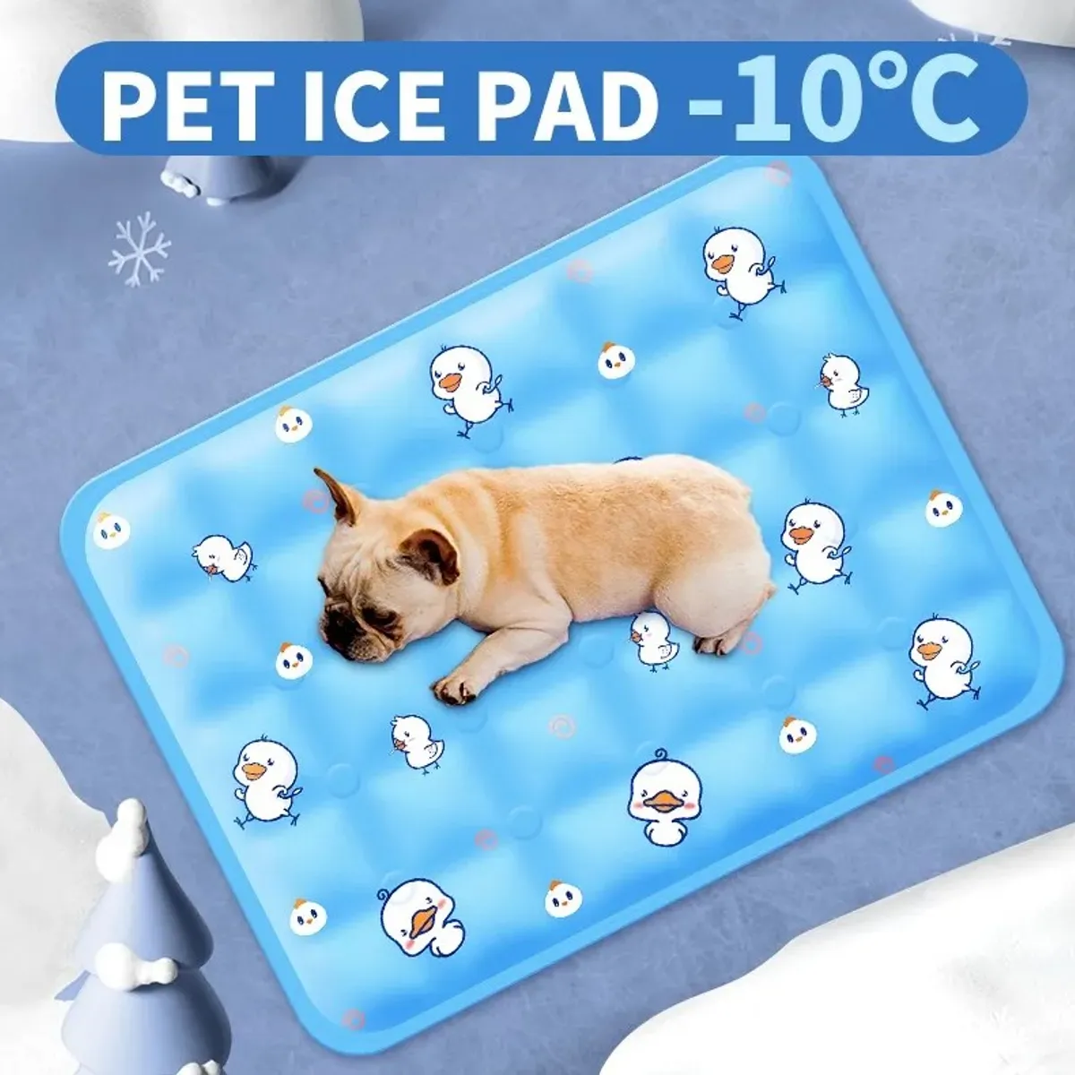 GENERICO - Cama De Gel Refrigerante Para Mascotas Estilo Oso Polar 50x60