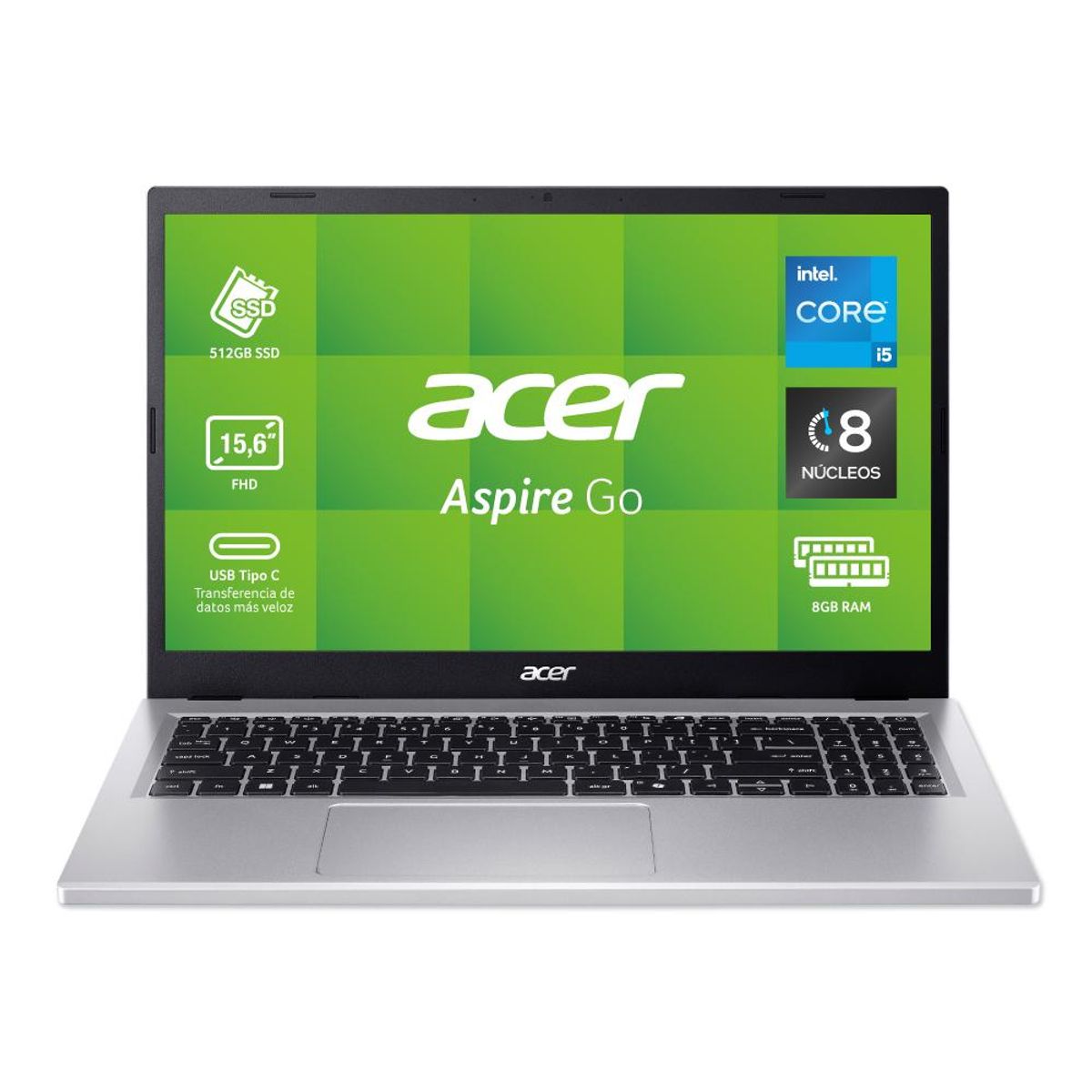 ACER - Portátil ACER Aspire Go 56WU Intel Core i5-13420H 8GB 512GB SSD 15,6" FHD Windows 11 Home