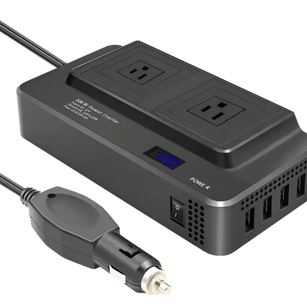 GENERICO - Conversor Inversor Dc 12v-110v De 200w Portátil Puerto Usb